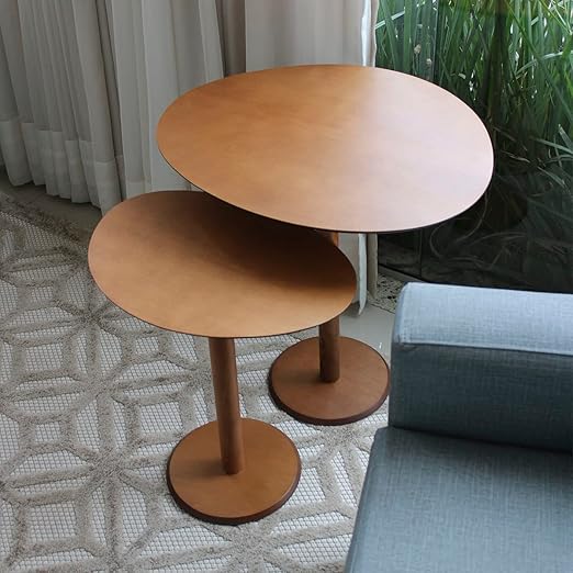 Honey Laminated Organic Design Single-Leg