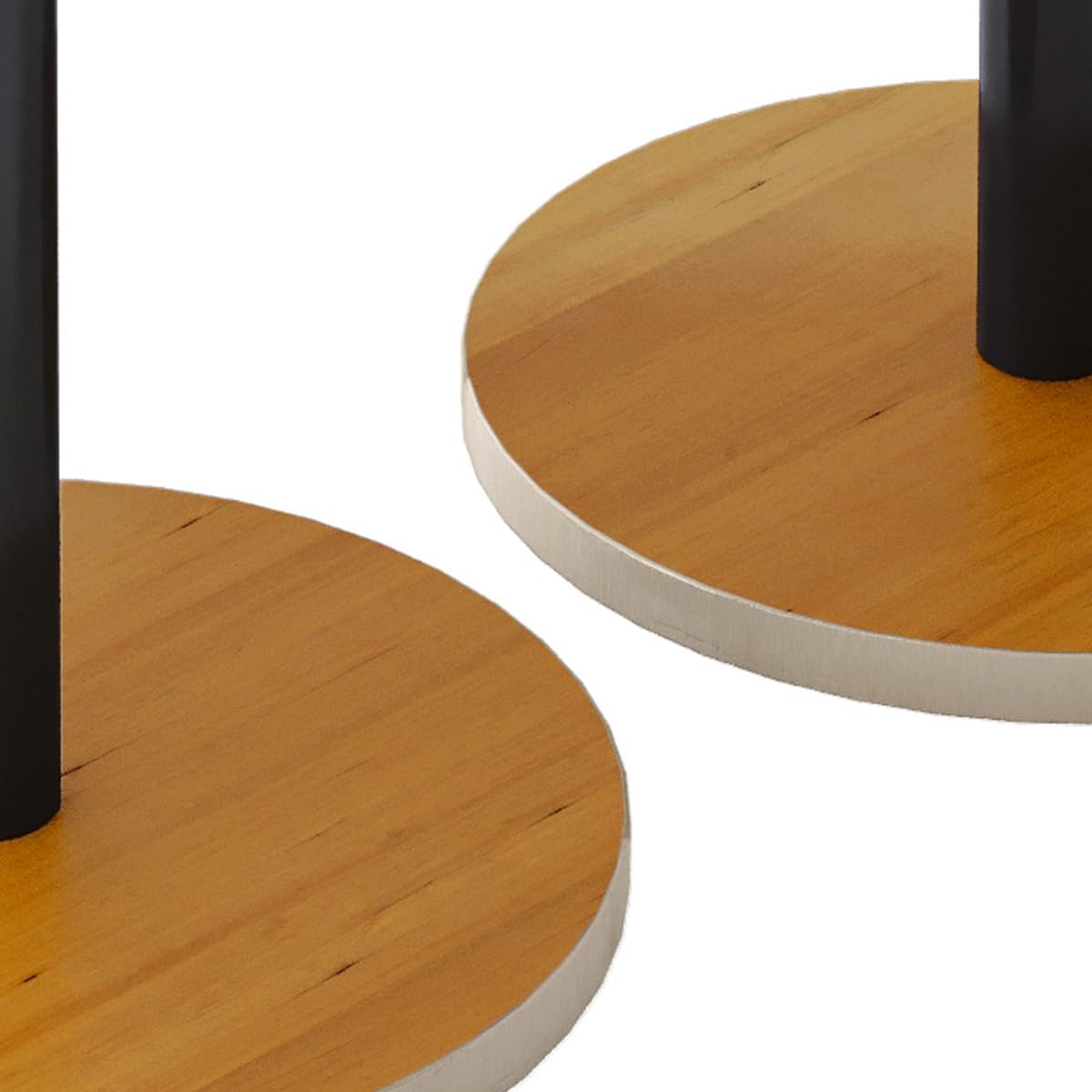 Set of 2 Organic Side Tables – Single-Leg Design