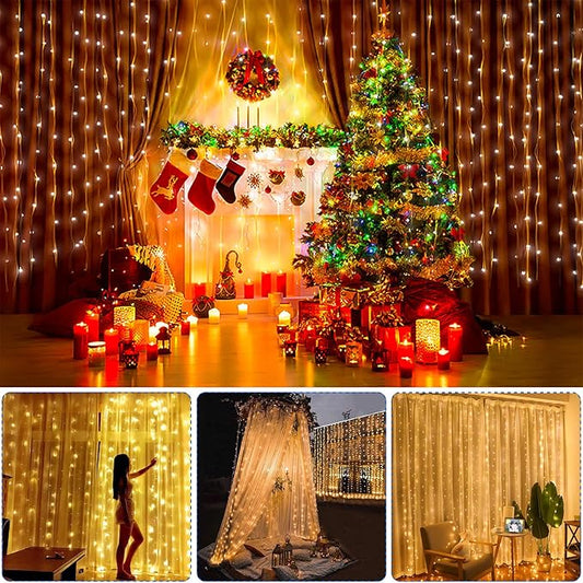 Amzeeniu 3x3m Curtain String Lights